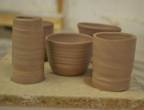 beginners thrown pots